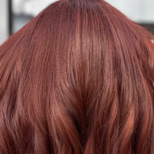 Auburn real human hair extensions, hand-tied and clip-in wefts for natural-looking, long-lasting volume, length, and seamless color blends. Auburn hair extensions. Auburn clip ins. Auburn extensions.