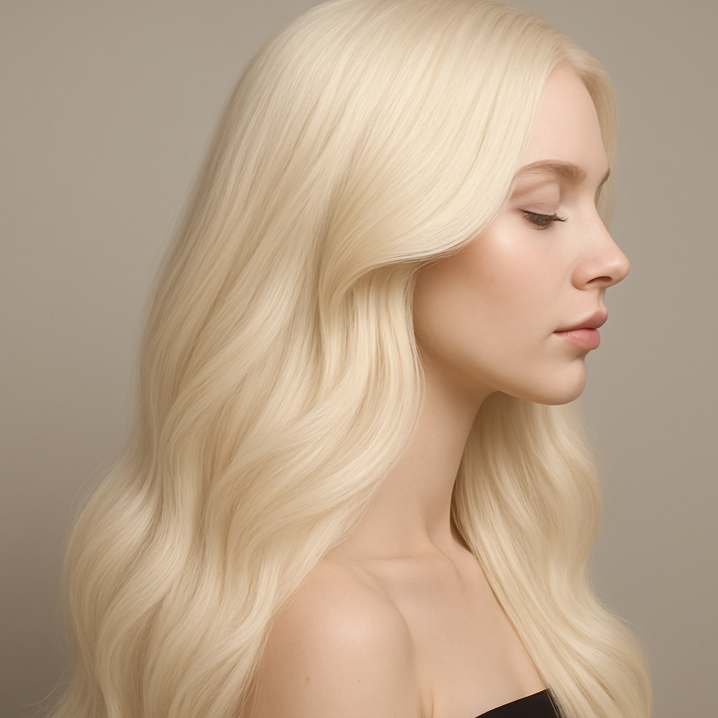 make the hair look long and the hair color lighter